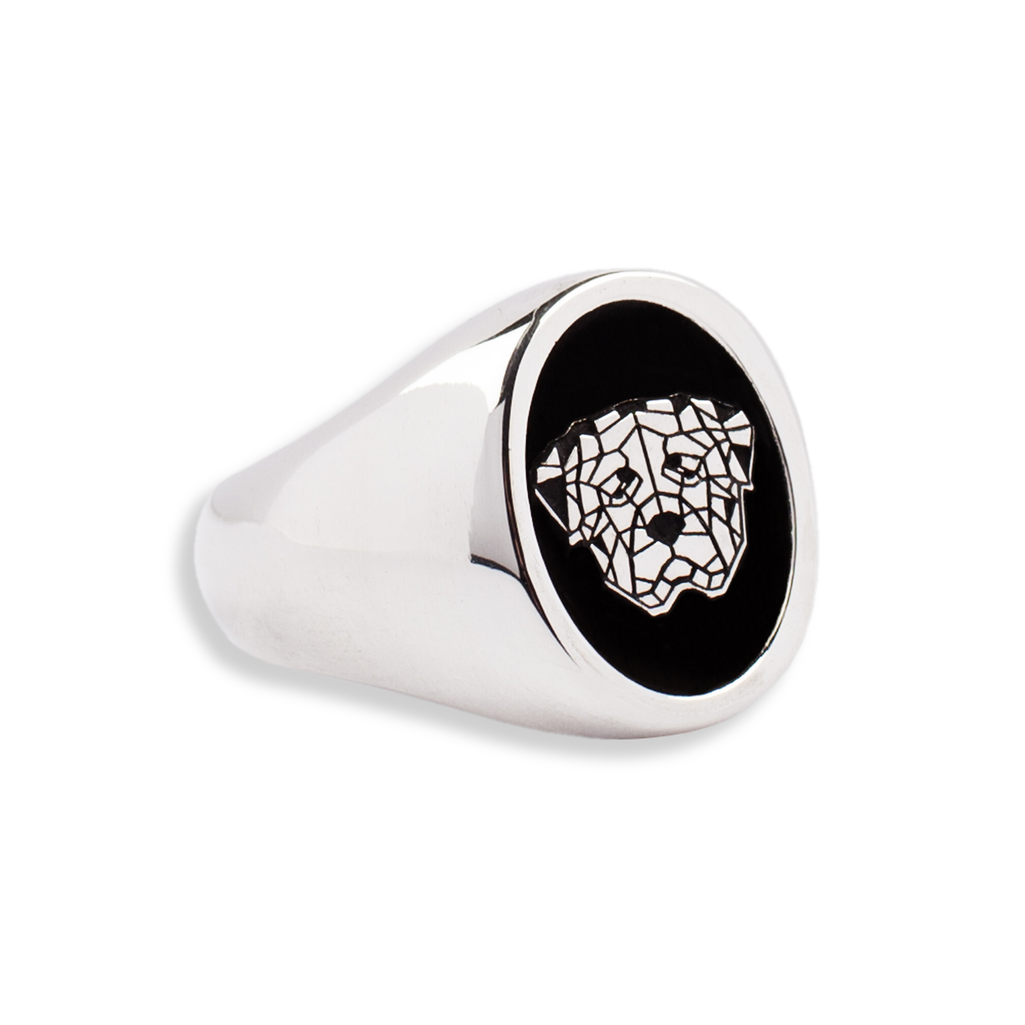 925 Silver Rottweiler Ring