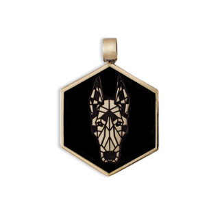 Medaglietta Cane Dobermann Bronzo