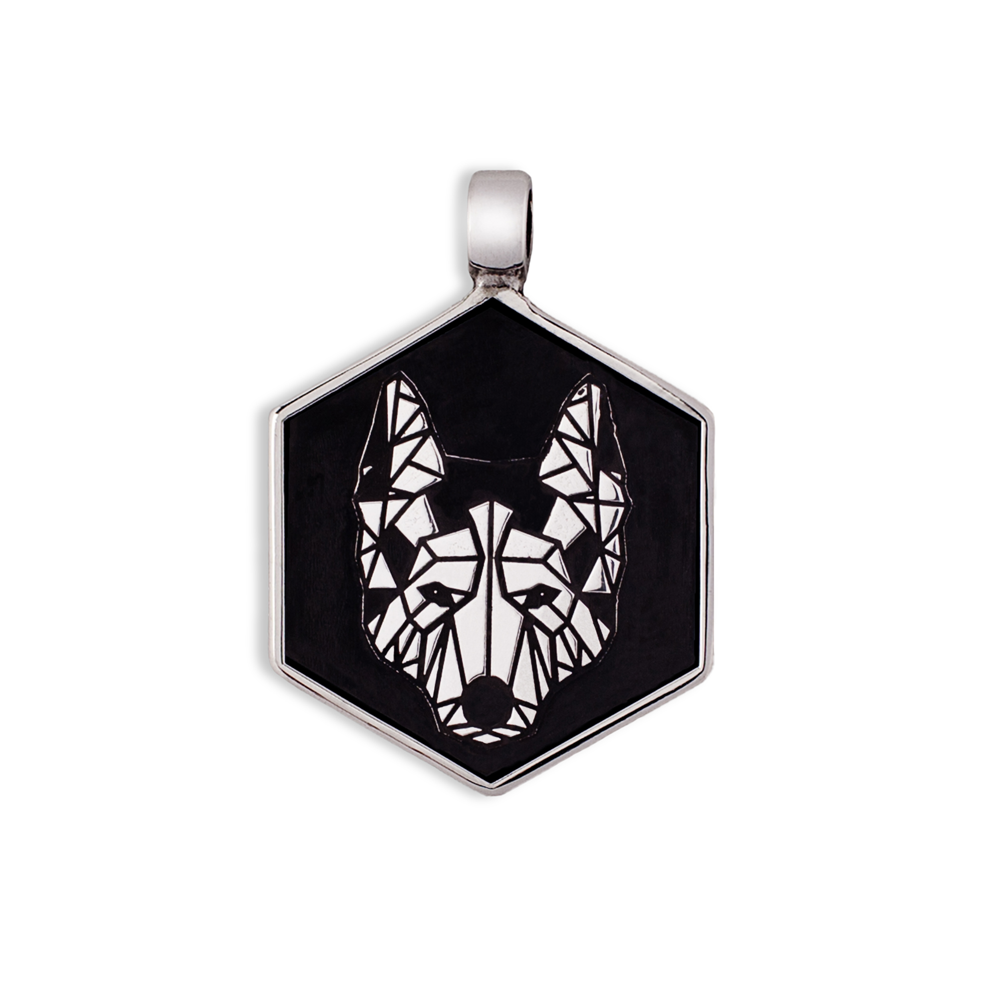 925 Silver Wolf medal/tag