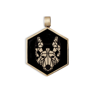 Medaglietta Cane Lupo Bronzo