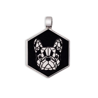 Medaglietta Cane Bulldog Francese Argento