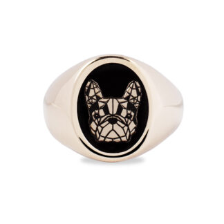 Anello Cane Bulldog Francese Bronzo