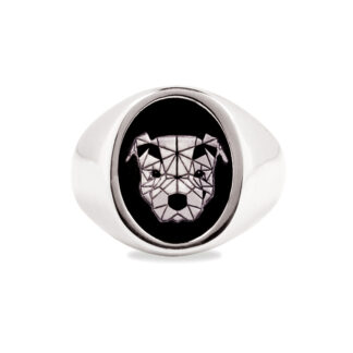 Anello cane Pitbull Argento 925