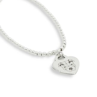 Bracciale con medaglietta in argento con Pitbull Small Doge